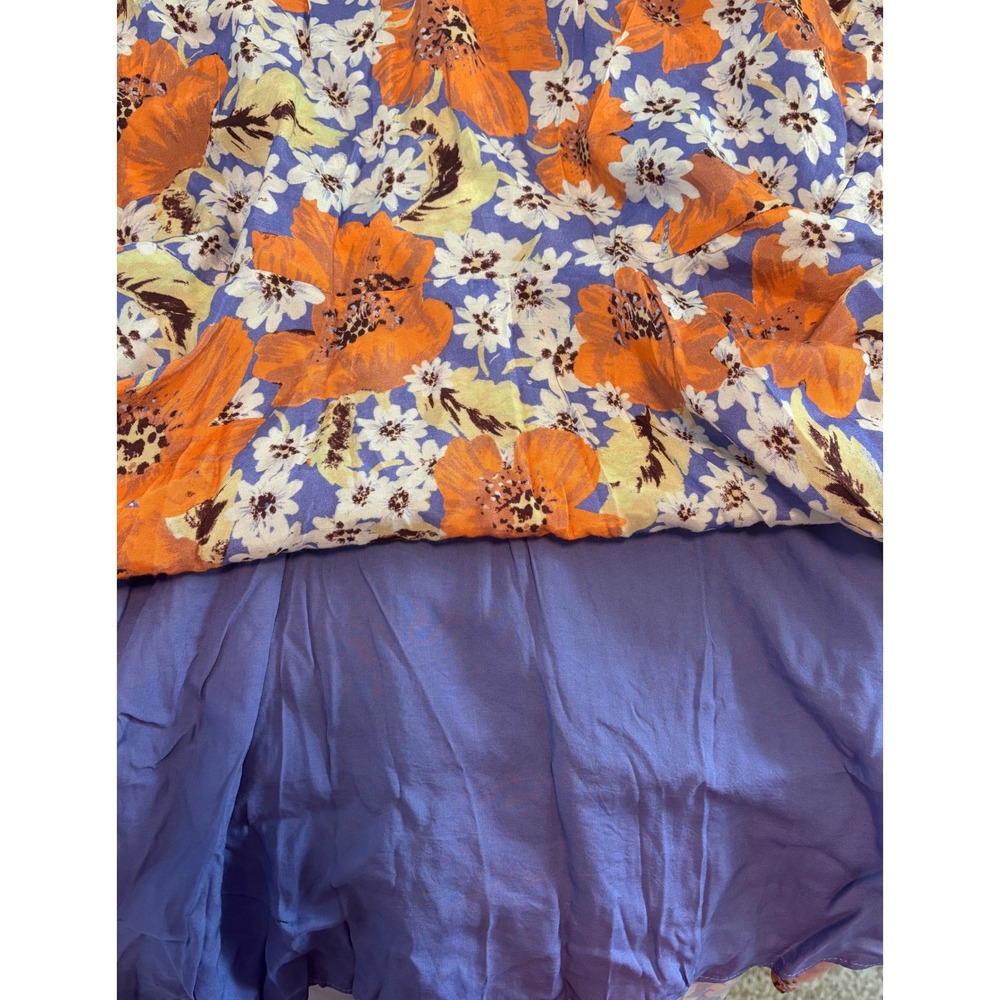 Free People Sugar Crush Mini Dress in Cobalt Small Cottage Core Grandma Core - Picture 8 of 9